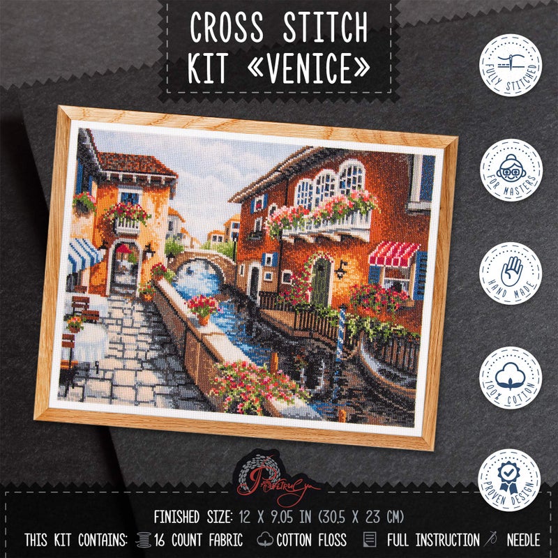 Povitrulya Counted Cross Stitch Kit for Adults 'Venice' - Image 2